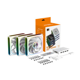 Комплект от три вентилатора XIGMATEK Infinity J22A Arctic, 3x 120mm PWM вентилатори, ARGB LED, бял - EN49835 - 1