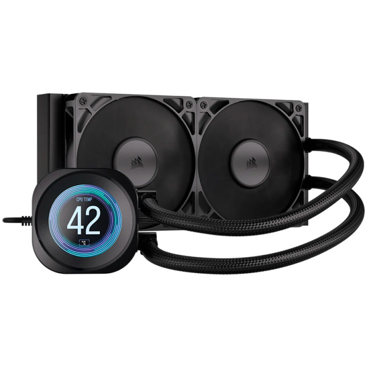 Водно охлаждане за процесор CORSAIR Nautilus 240 LCD, 240mm радиатор, LCD дисплей - CW-9061031-WW - 2