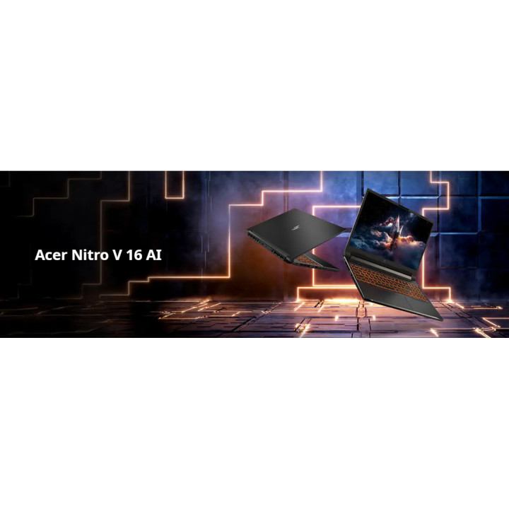 Лаптоп Acer Nitro V16 AI ANV16-42-R4CR, 16.0", WQXGA, AMD Ryzen 7 260, RTX 5070 8GB GDDR7 DLSS 4, 16 GB, 1 TB SSD - NH.U1FEX.006