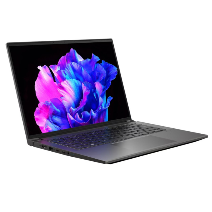 Лаптоп Acer Swift X 14 SFX14-71G-75L8, 14.5" 2.8K OLED 120Hz, Intel Core i7-13700H, RTX 4050 6GB, 16GB DDR5, 1TB SSD, Windows 11