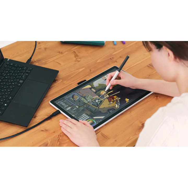 Графичен таблет WACOM One pen display 14.0", 1920 x 1080, USB-C, 4096 нива на натиск - DTC141W0 - 6