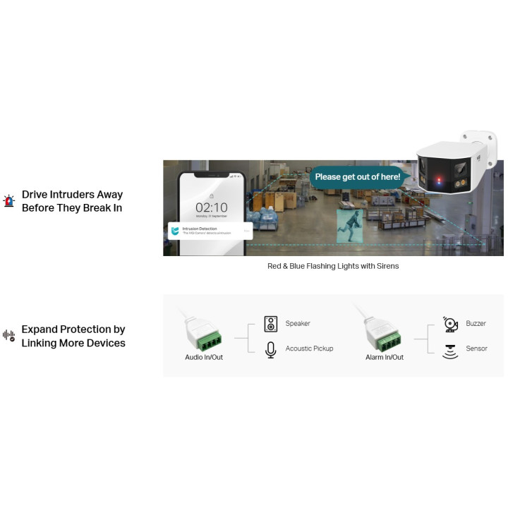 Мрежова камера TP-LINK VIGI InSight S385DPS, 8MP, панорамна външна - InSight S385DPS - 6