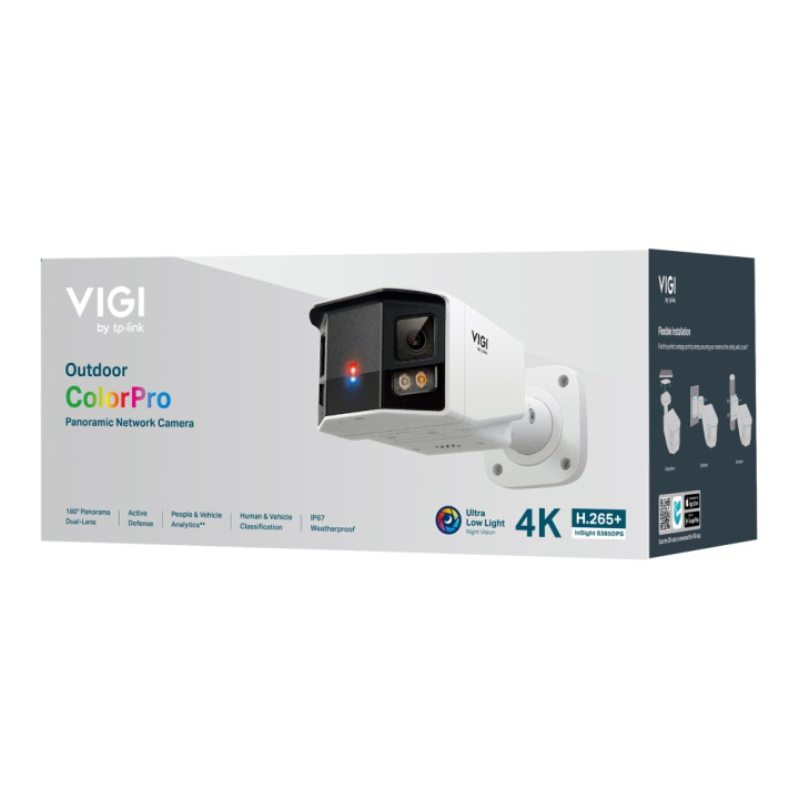 Мрежова камера TP-LINK VIGI InSight S385DPS, 8MP, панорамна външна - InSight S385DPS - 9