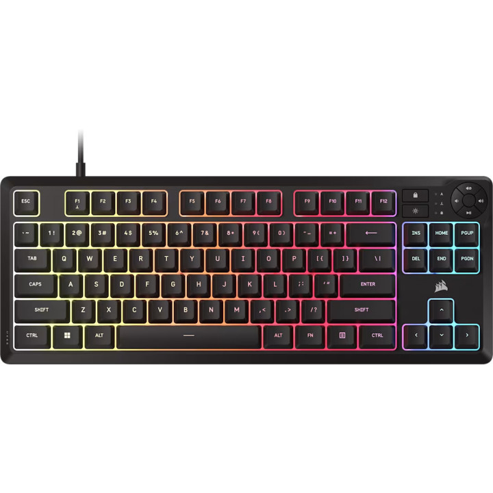 Геймърска клавиатура Corsair K55 Core TKL RGB - CH-9216065-NA - 1