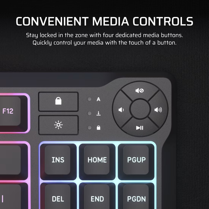 Геймърска клавиатура Corsair K55 Core TKL RGB - CH-9216065-NA - 5