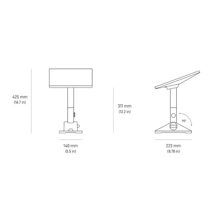 Стойка за покрив STARLINK Mini Pivot Mount, Сива - STARLINK-MOUNT-WALL1 - 2
