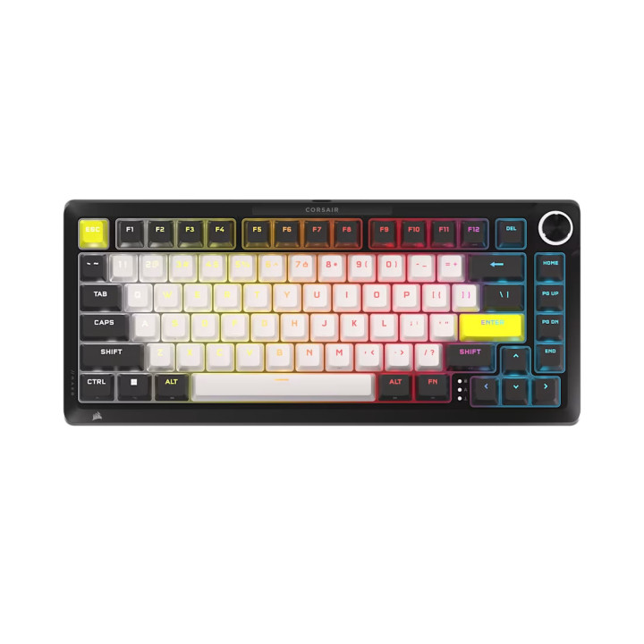 Bluetooth механична геймърска клавиатура Corsair Makr Pro 75, Hall Effect, Carbon - CH-91CE21G-NA - 1