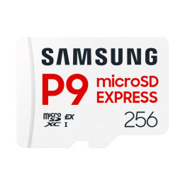 SD карта Samsung, 256GB micro SD P9 Express UHS-I Read 65K, Write 52K IOPS, UHS-I 2K IOPS Class 10 U3 V30 A1 - MB-MK256T/WW - 1