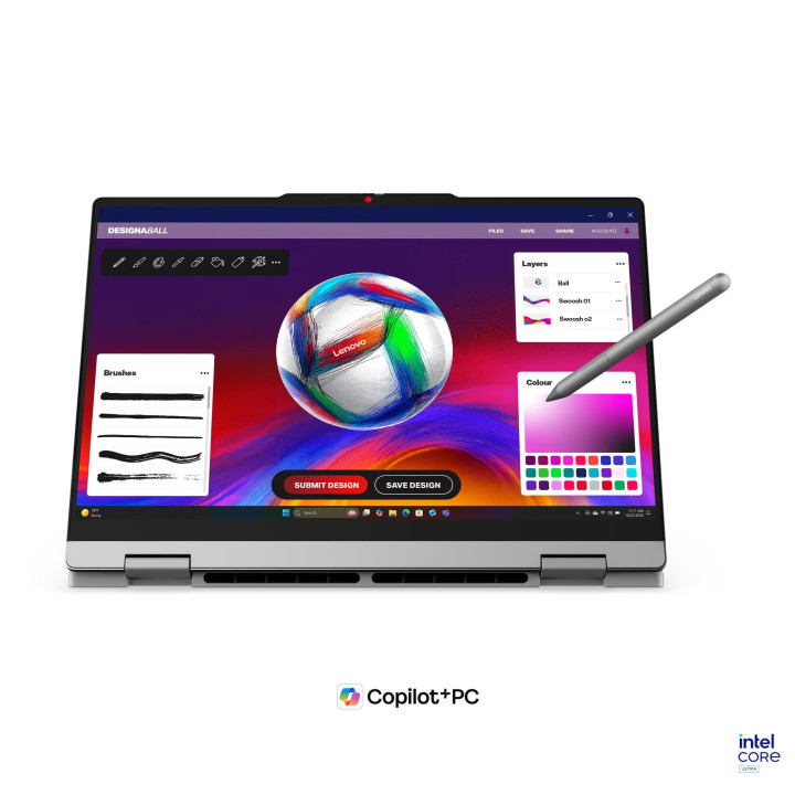 Лаптоп Lenovo IdeaPad 5 2-in-1 14IPH11, 14" WUXGA Touch, Intel Core Ultra 5 322, 16GB DDR5, 512GB SSD, Windows 11 Home - 83UG003