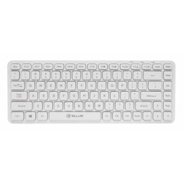 Безжична клавиатура TELLUR, Mini, US оформление, бял - TLL491241 - 1
