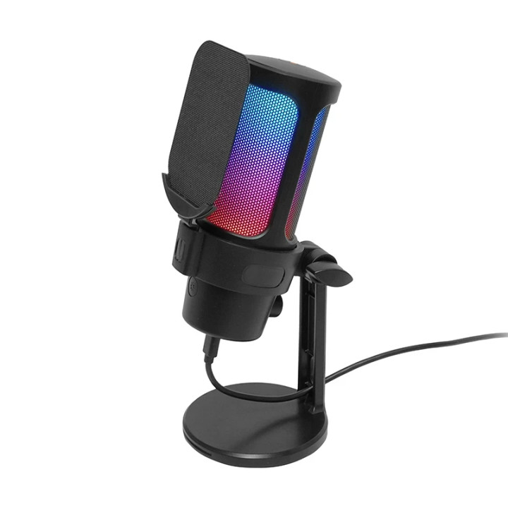 Микрофон VCom M902, USB, RGB подсветка, Cardioid Condenser - VCOM-M902-BK - 11