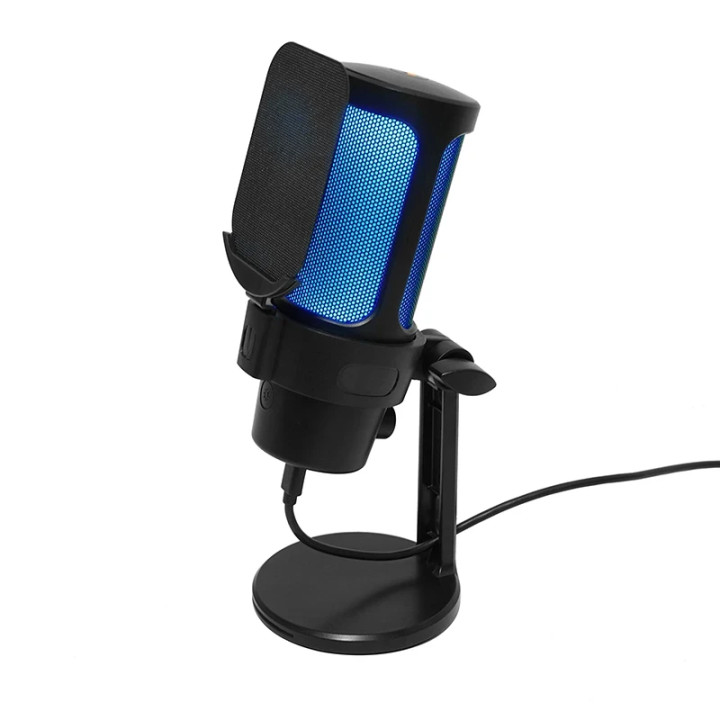Микрофон VCom M902, USB, RGB подсветка, Cardioid Condenser - VCOM-M902-BK - 12