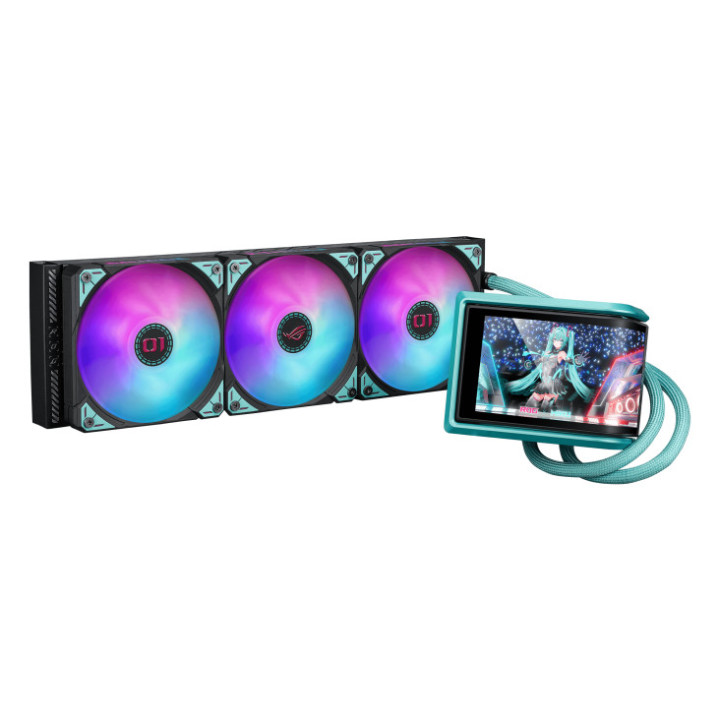 Водно охлаждане за процесор ASUS ROG RYUO IV 360 ARGB, 360mm радиатор, 1800-3200 RPM помпа, 800-2650 RPM вентилатори - 90RC01P1-
