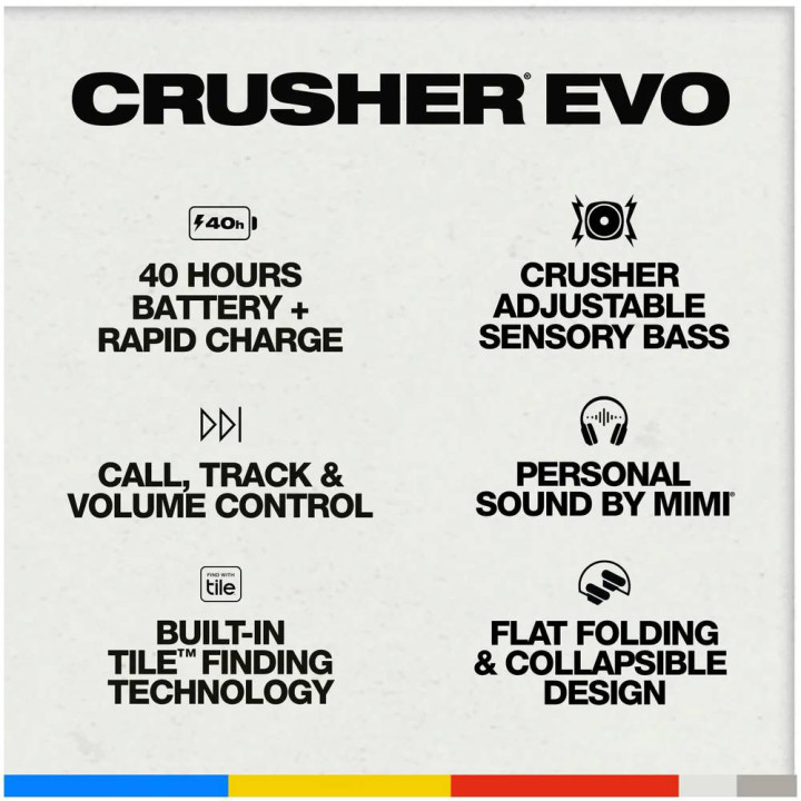 Безжични слушалки Skullcandy CRUSHER Evo, True Black - S6EVW-N740 - 5