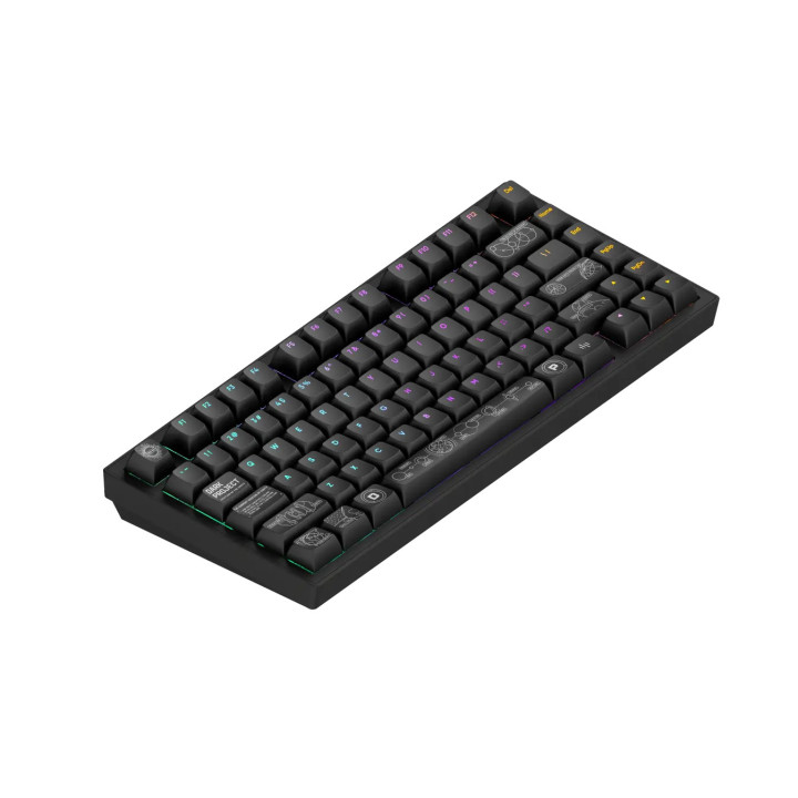 Безжична геймърска клавиатура Dark Project ALU81A Terra Nova V2, Черна, RGB подсветка, G3MS Moonstone суичове - DPKB_NOVA_81_ANS