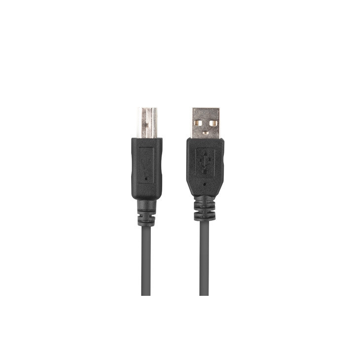 Кабел Lanberg USB-A(M)-USB-B(M) 2.0, 1.8m, Черен - CA-USBA-15CU-0018-BK - 2