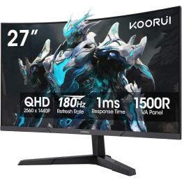 Монитор KOORUI 27E6QCA, 27" QHD 180Hz VA curved - 1