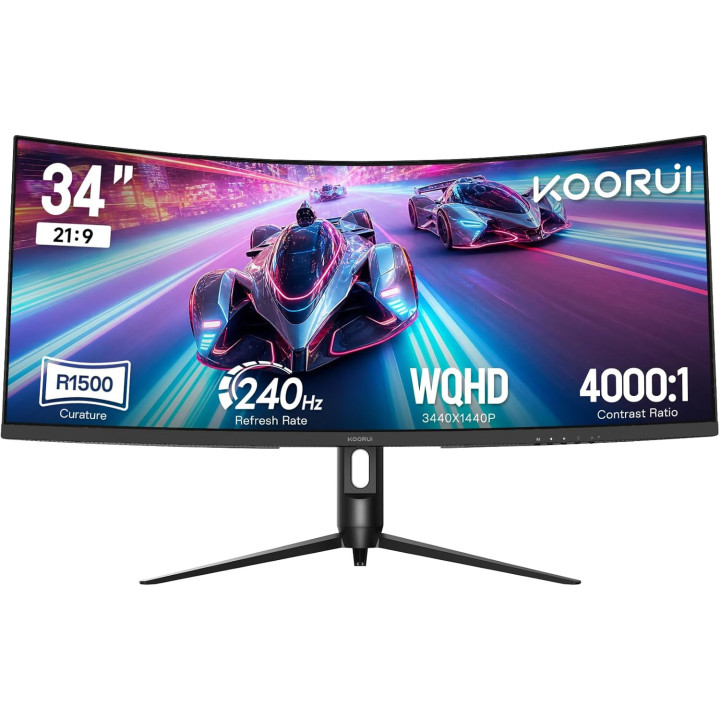 Монитор KOORUI G3441XC, 34" QHD Ultra Wide 3440x1440 240Hz VA - 1