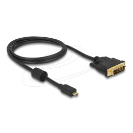 Кабел DeLock micro HDMI към DVI-D, 1м, черен - DELOCK-83585 - 1