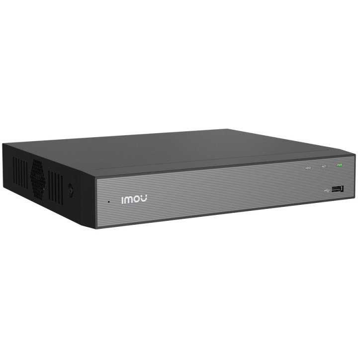 NVR устройство IMOU NVR-N110-8A0E-P, 10 канала, H.265, 8MP/15fps, 1x RJ45, 1x VGA, 1x HDMI, 2x USB, 1x SATA до 16TB - NVR-N110-8