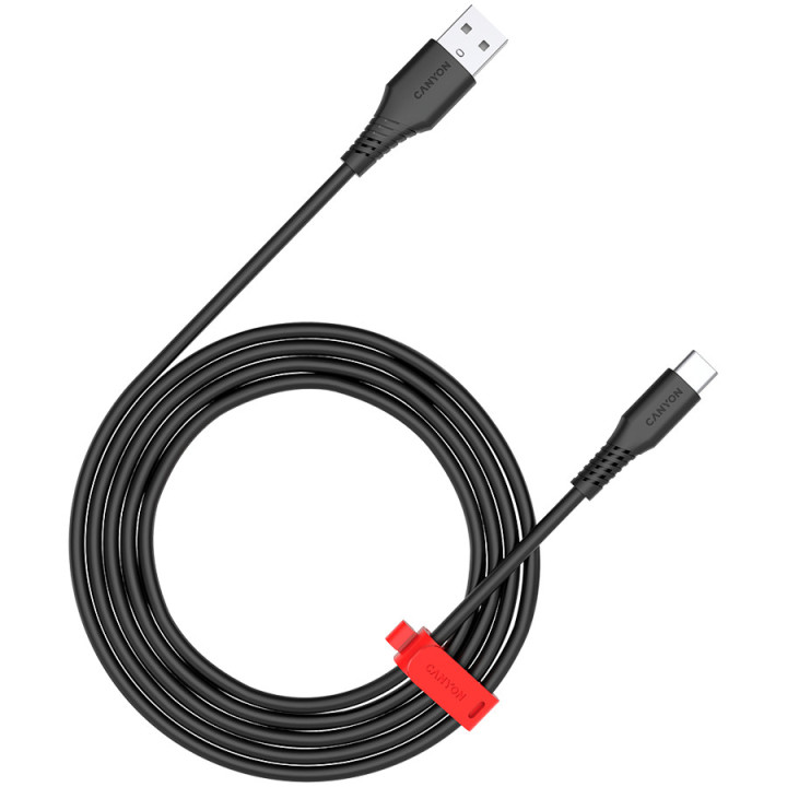USB кабел CANYON OnWire 18TP, USB-A към USB-C 2m 18W - CNS-AC18SC20B - 1