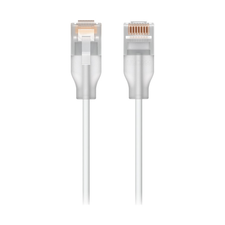Мрежов кабел Ubiquiti UACC-Cable-Patch-EL, Cat.6 2.5 Gbps RJ-45, 0.3m, сив - UACC-CABLE-PATCH-EL-0.3M-W - 1