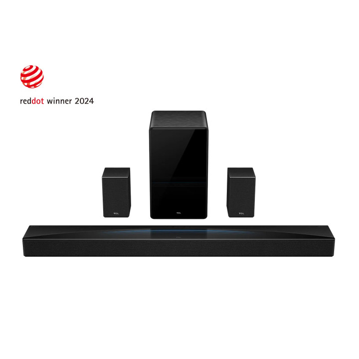 Саундбар TCL Ray Danz Q85H PRO, 7.1.4 канала, Dolby Atmos, DTS:X, 860W, Безжичен сабуфер, Bluetooth 5.1 - 1