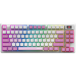 Bluetooth механична геймърска клавиатура MSI FORGE GK600 TKL, 1.06" дисплей, Linear Switches, PBT капачки, RGB подсветка, 2.4GHz