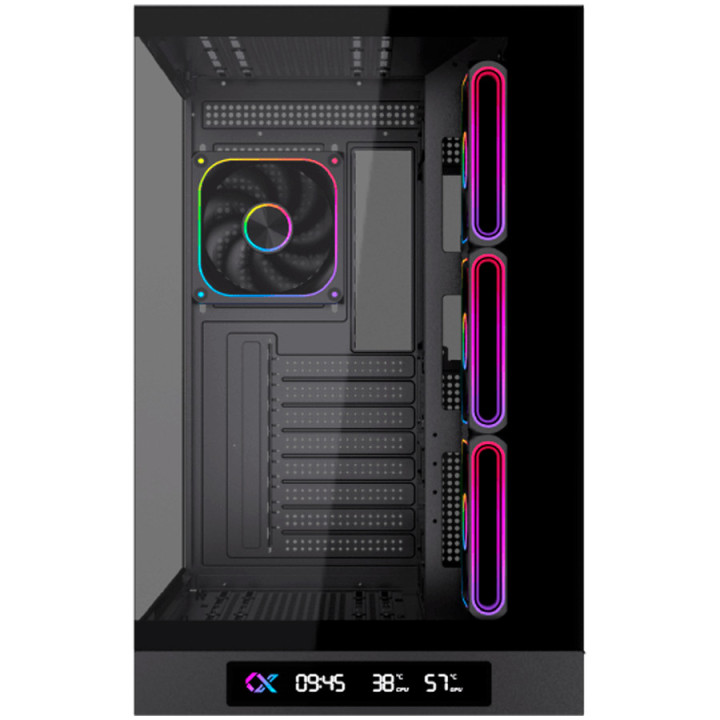 Кутия за компютър XIGMATEK Cloud DGT, Midi Tower, Extended ATX поддръжка, LCD дисплей, ARGB LED осветление - EN49613 - 2