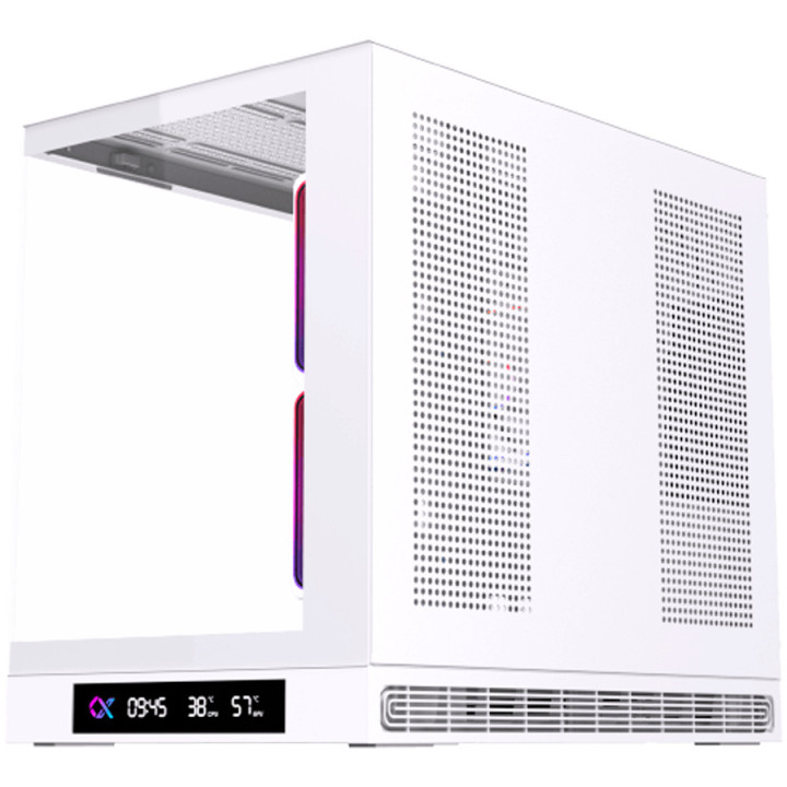 Кутия за компютър XIGMATEK Cloud M DGT 3AF Arctic, Midi Tower Micro ATX, LCD дисплей, бяла - EN49644 - 4