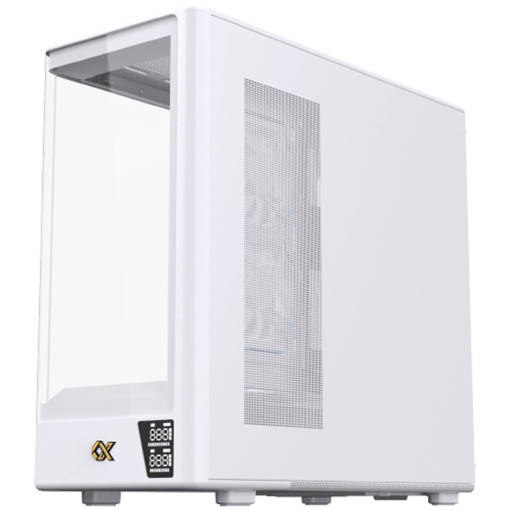 Кутия за компютър XIGMATEK Moon DGT Arctic, Midi Tower, Extended ATX, LCD дисплей, 6 вентилатора, Бял - EN49668 - 4