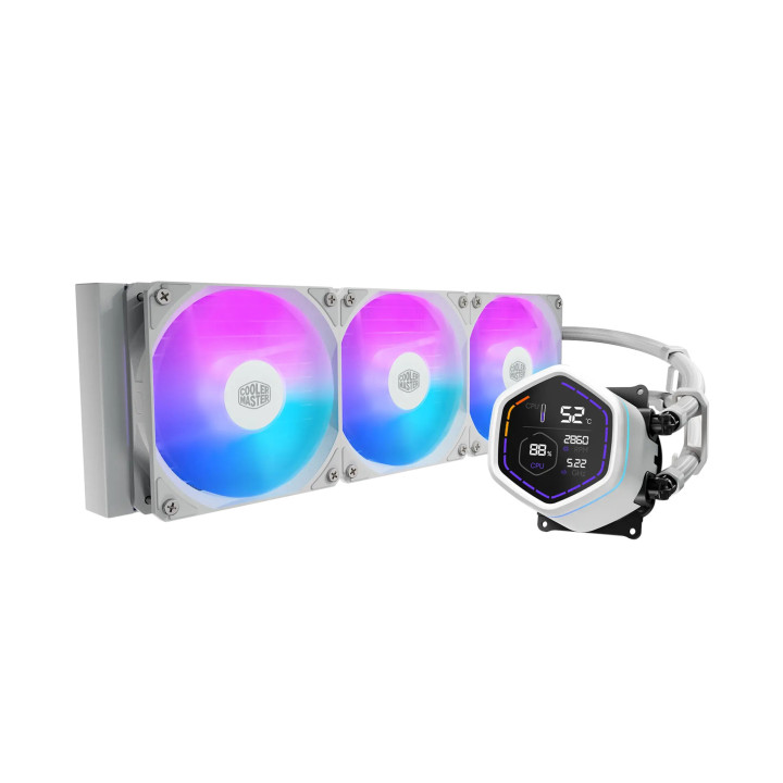 Водно охлаждане за процесор Cooler Master MASTERLIQUID CORE NEX DIGITAL 360, 360mm радиатор, дисплей, 3200 RPM помпа - MLX-D36M-