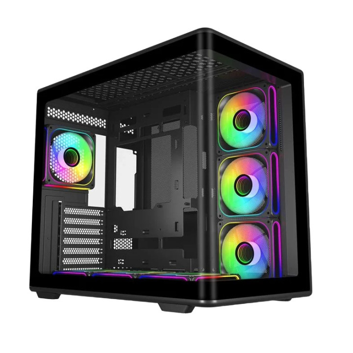 Кутия за компютър CoolerMaster Elite 600, Middle Tower, ATX/Micro ATX/Mini ITX, 7бр ARGB вентилатори - E600-KGNN-S02 - 1