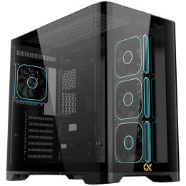 Кутия за компютър XIGMATEK Crystal Storm V2, Midi Tower EATX, Закалено стъкло, 3x 120mm RGB вентилатора - EN49392 - 1