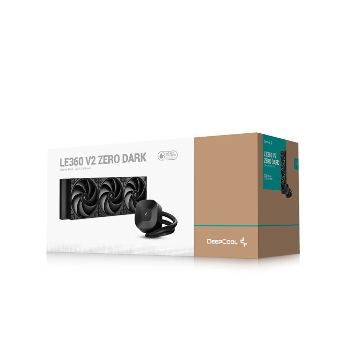 Водно охлаждане за процесор DeepCool LE360 V2 ZERO DARK, LGA1851/AM5 - R-LE360ZERO-BKLNMD-G-1 - 6