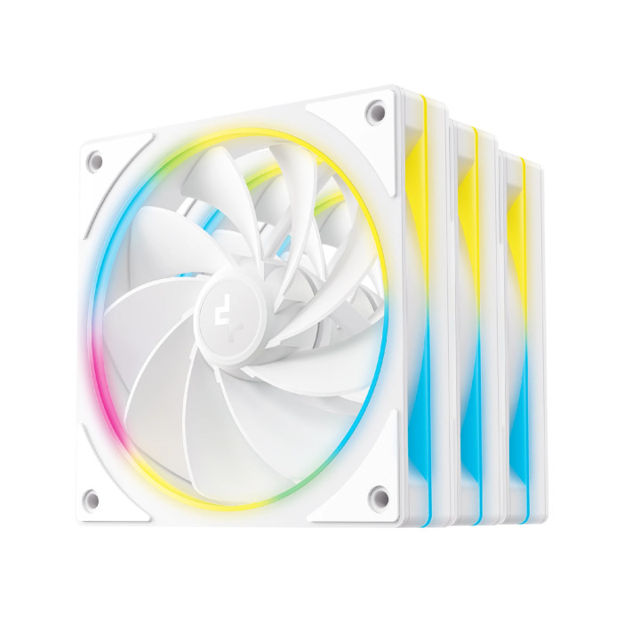 Комплект вентилатори DeepCool FL12RSE, 3x120mm Hydro Bearing Addressable RGB White - R-FL12RSE-WHAPN3-G - 1