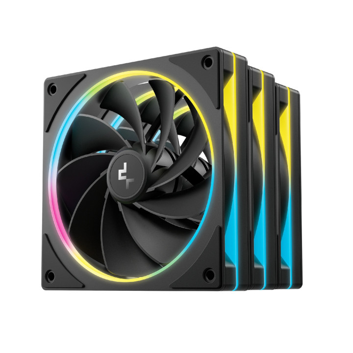 Комплект вентилатори DeepCool FL12R SE, 3x120mm Addressable RGB Hydro Bearing - R-FL12RSE-BKAPN3-G - 1