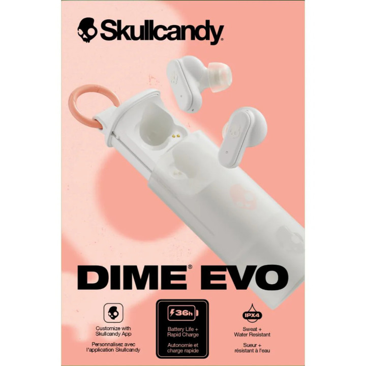 Безжични слушалки Skullcandy Dime Evo, бели - S2DTW-S951 - 4