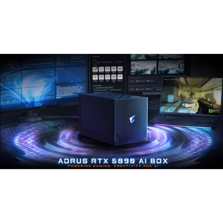 Външна видео карта GIGABYTE GeForce AORUS RTX 5090 AI BOX, 32GB GDDR7 28Gbps - GV-N5090IXEB-32GD - 2