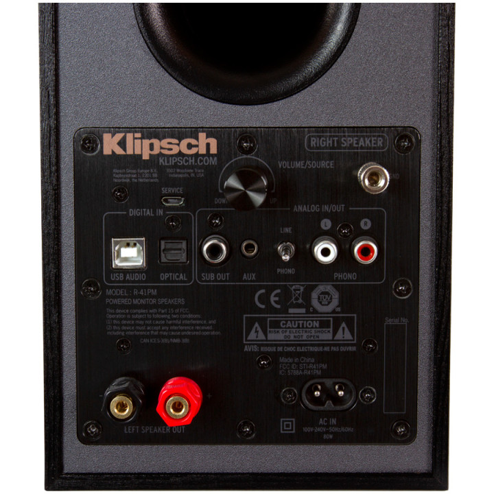 Активни студийни монитори Klipsch Reference R-41PM, 70W, Черни - 1066253 - 4
