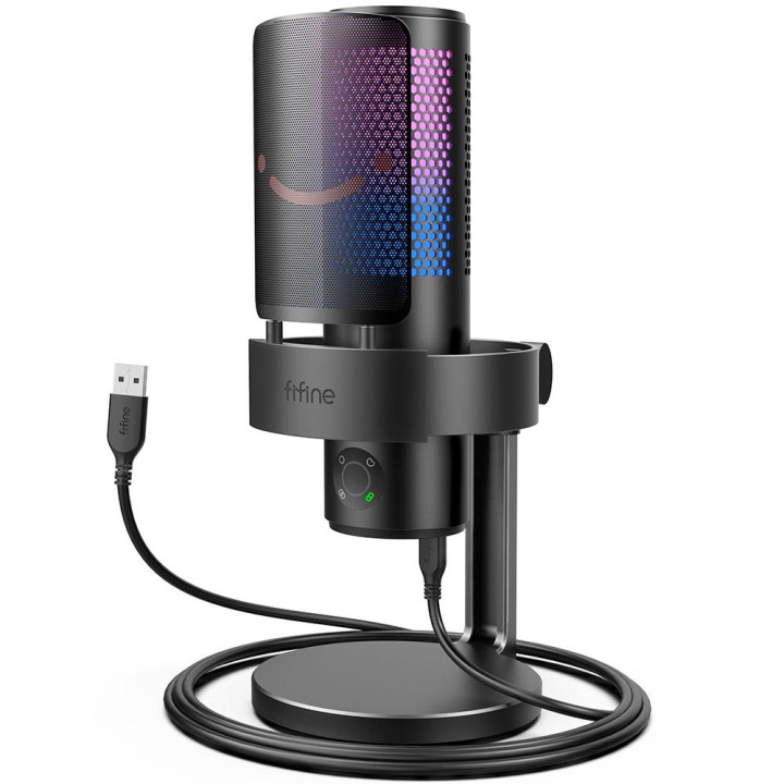 Настолен микрофон FIFINE A9, Кондензаторен, USB Type-C, 4 полярни модела, Черен - FIFINE-A9 - 8