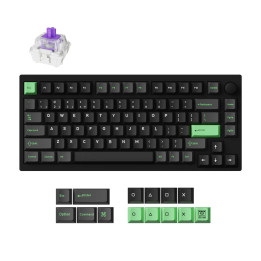 Безжична механична геймърска клавиатура Keychron Lemokey P1 HE, 75%, Gateron Double-Rail Magnetic Nebula Switch, RGB подсветка -