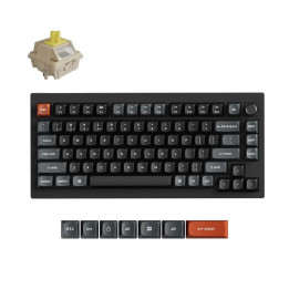 Безжична геймърска клавиатура Keychron V1 Ultra, Механична, Silk POM Switch Banana, RGB подсветка, Tenkeyless - V1U-D4 - 1