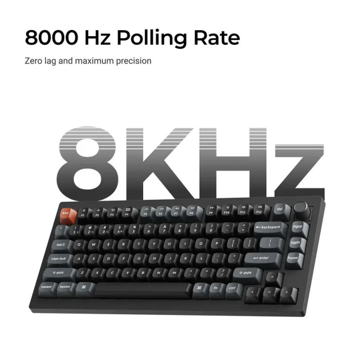 Безжична геймърска клавиатура Keychron V1 Ultra, Механична, Silk POM Switch Banana, RGB подсветка, Tenkeyless - V1U-D4 - 2