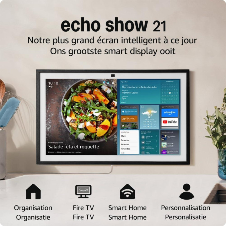 Умна колона Amazon Echo Show 21, 21" FHD дисплей, Fire TV, Alexa, Bluetooth/Wi-Fi - B0CDW6GQY6 - 2