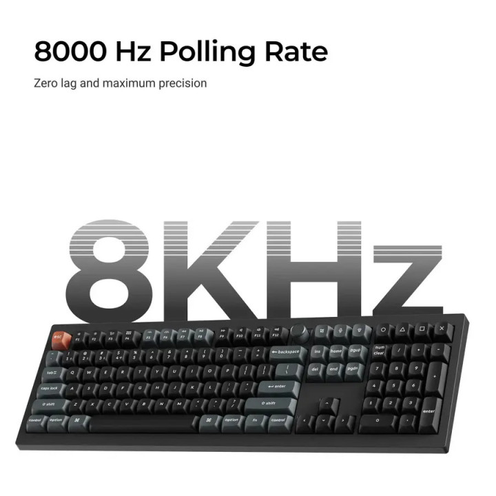 Безжична механичка клавиатура Keychron V6 Ultra 8K, Silk POM Switch Red - V6U-D1 - 2