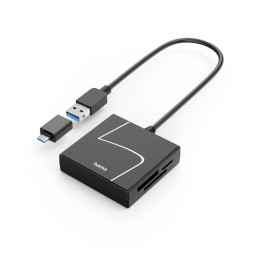 Четец за карти HAMA, USB-A 3.0, SD/microSD/CF/MS - HAMA-200148 - 1