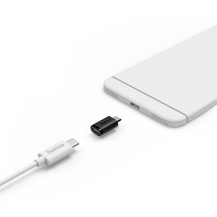 USB-C адаптер HAMA, 90° ъгъл към Micro-USB, 3 бр. комплект - HAMA-201744 - 3