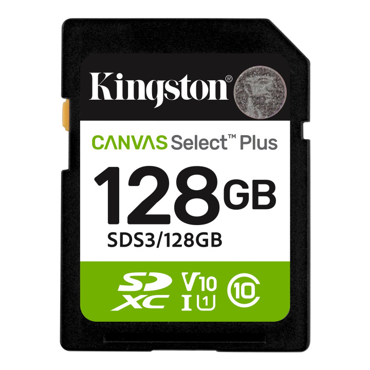 SD карта Kingston Canvas Select Plus, 128GB SDHC Class 10 U3 V30 - SDS3/128GB - 2