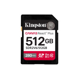 SD карта Kingston Canvas React Plus, 512GB SDHC UHS-II V60 - SDR2V6/512GB - 1